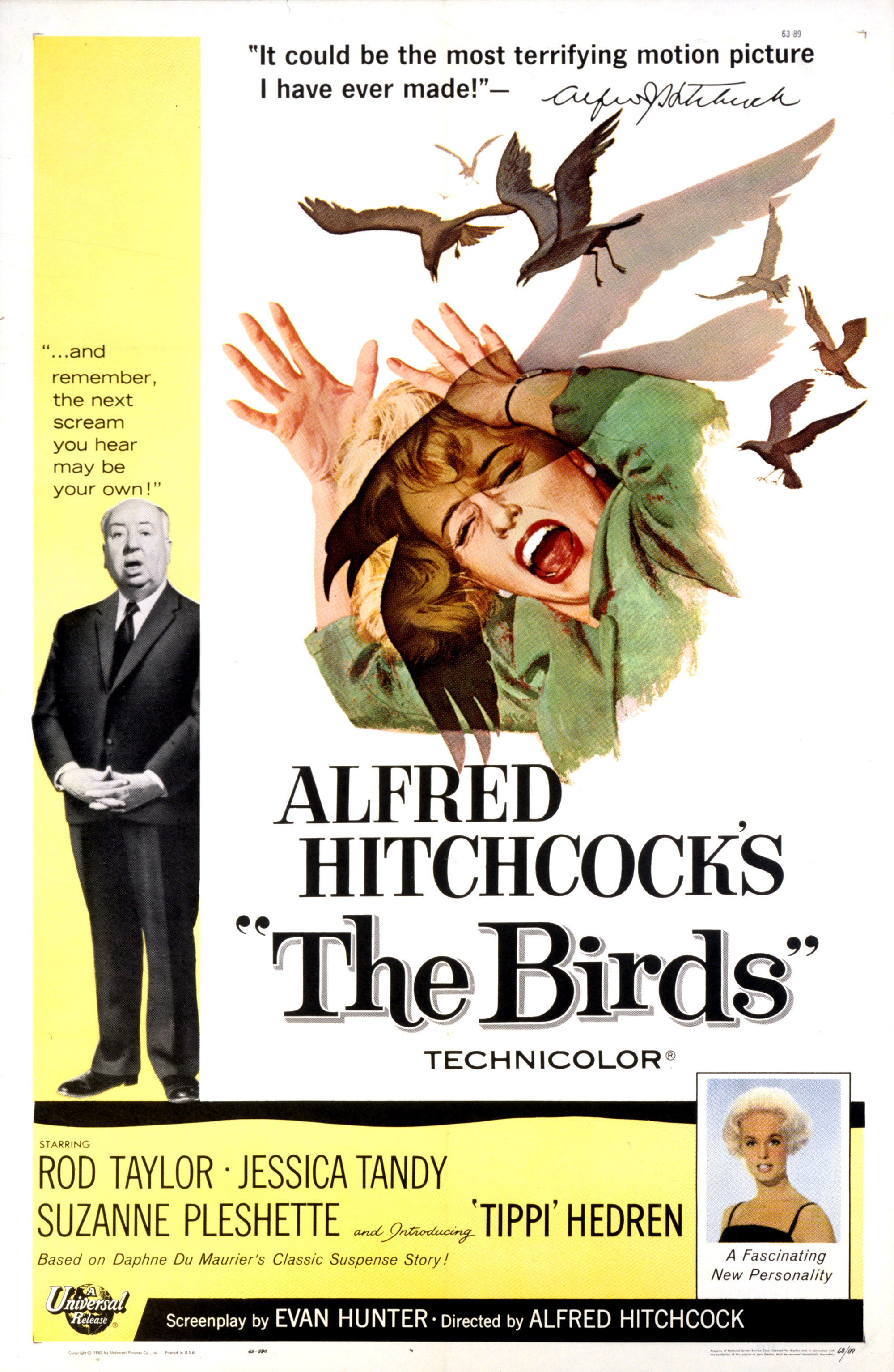 Póster original de Los Pájaros (1963)